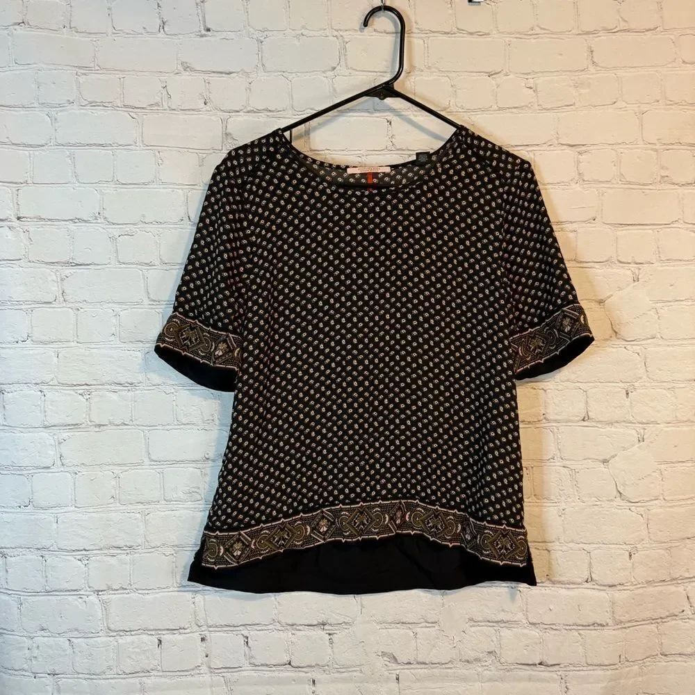 Scotch & Soda Black and White Boxy Blouse